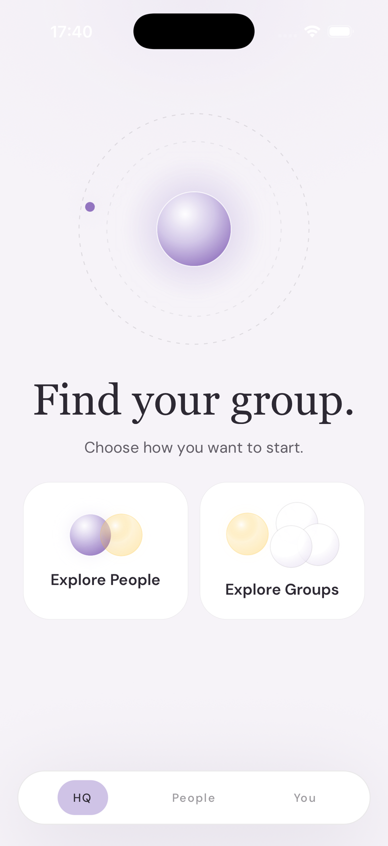 Maison showing the ways to start finding a group